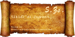 Siklódi Zsanett névjegykártya