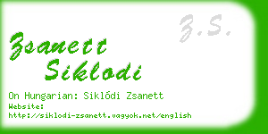 zsanett siklodi business card
