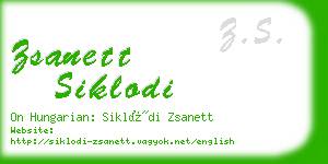 zsanett siklodi business card